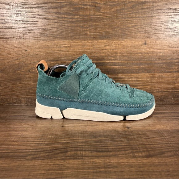Clarks Other - Clarks Originals Men’s Trigenic Flex Teal Suede Sneakers